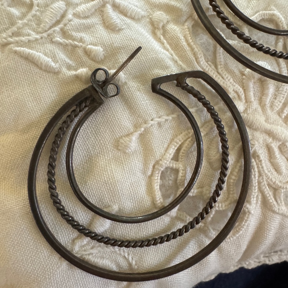 Elegant Silver Hoop Earrings